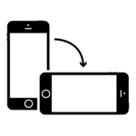Roate phone from portrait to landscape orientation